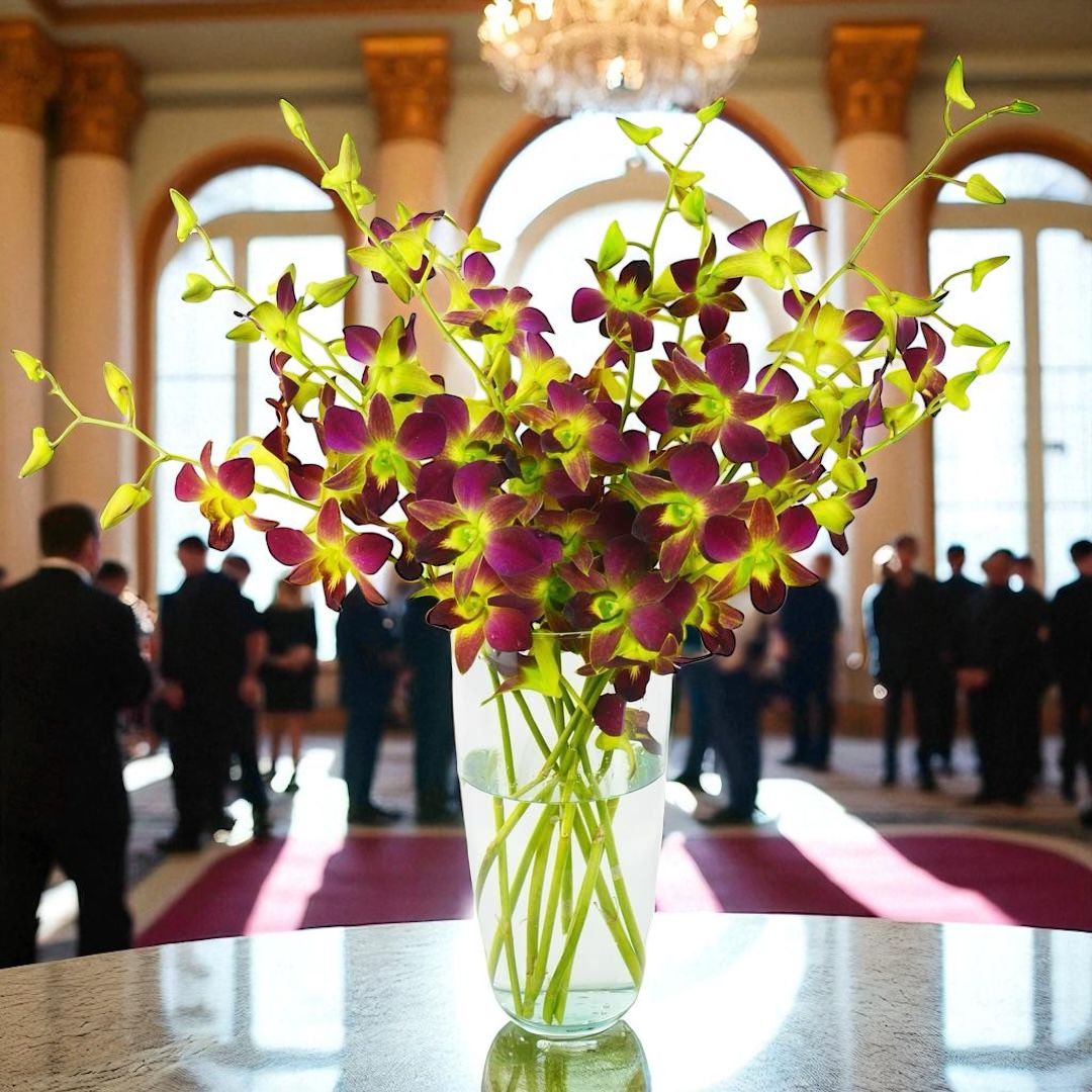 PREBOOK - 10 Stems YELLOW Fresh Cut Dendrobium Orchid Bouquet