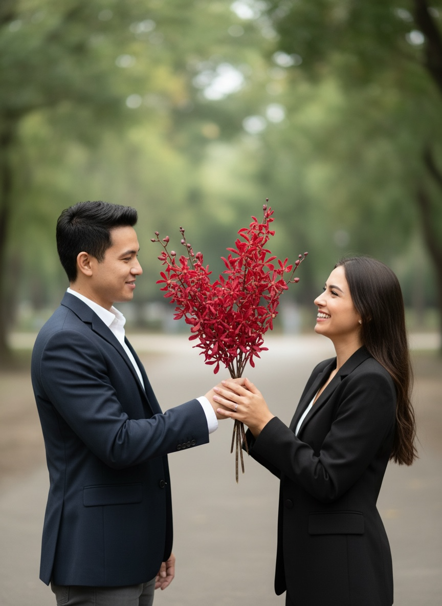 PREBOOK - 5 Stems Fresh Cut Aranthera FIRE Orchid Bouquet
