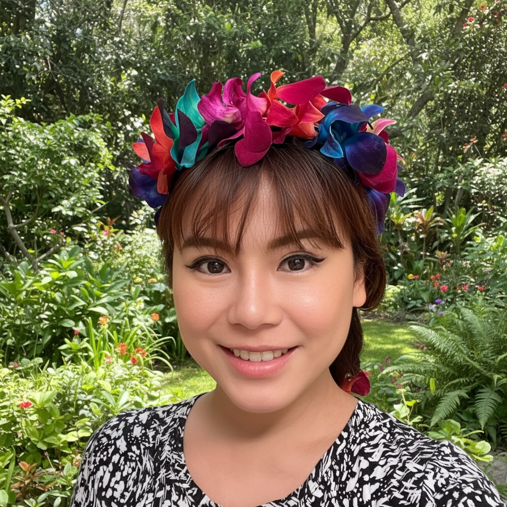 PREBOOK - RAINBOW Multi-Color S-LEI ( SINGLE LEI ) Dendrobium Orchid Fresh Cut Flowers