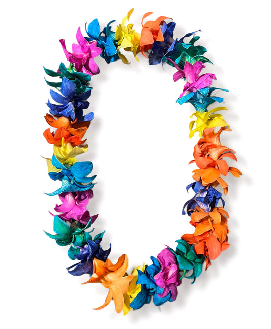PREBOOK - CANDY Multi-Color S-LEI ( SINGLE LEI ) Dendrobium Orchid Fresh Cut Flowers