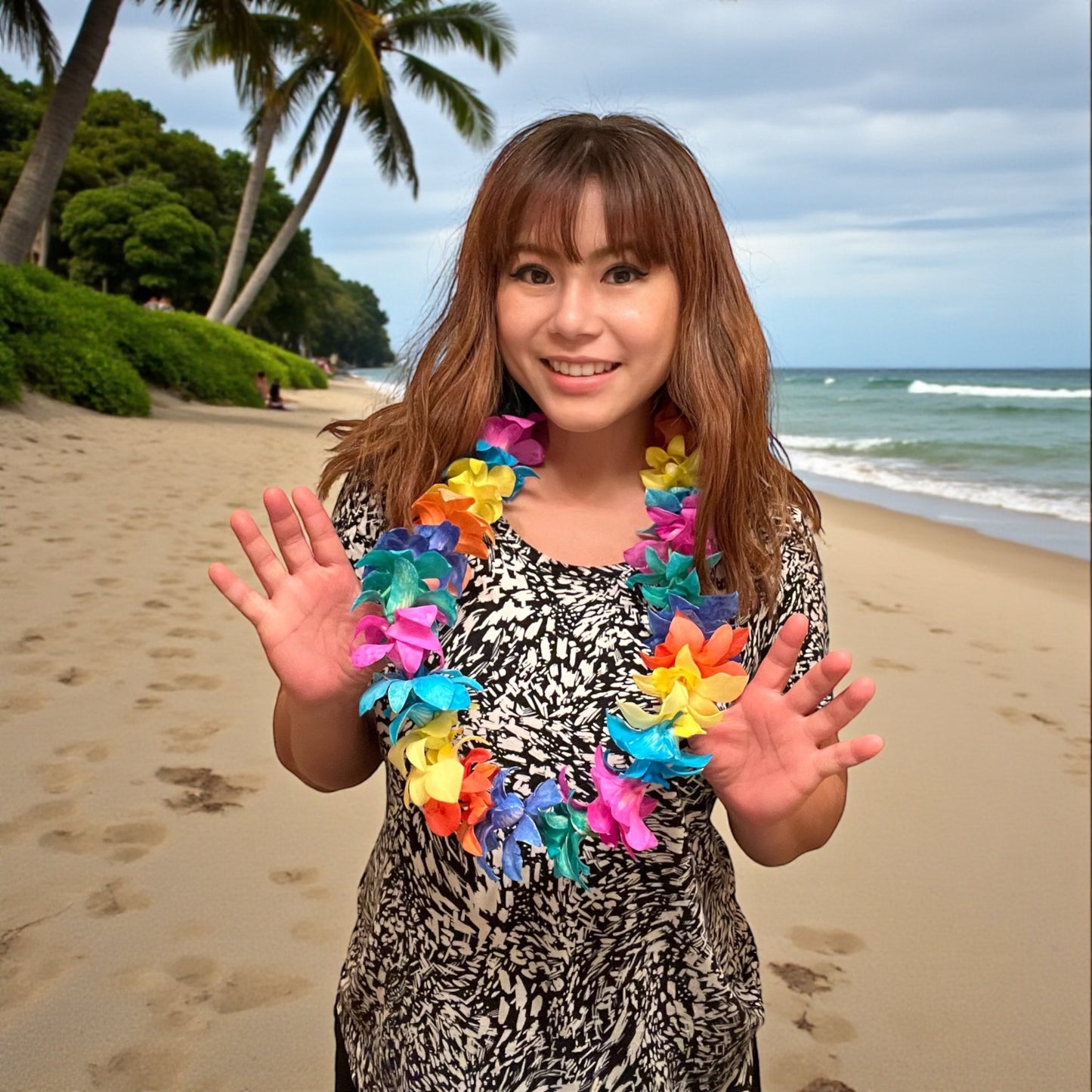 PREBOOK - CANDY Multi-Color S-LEI ( SINGLE LEI ) Dendrobium Orchid Fresh Cut Flowers