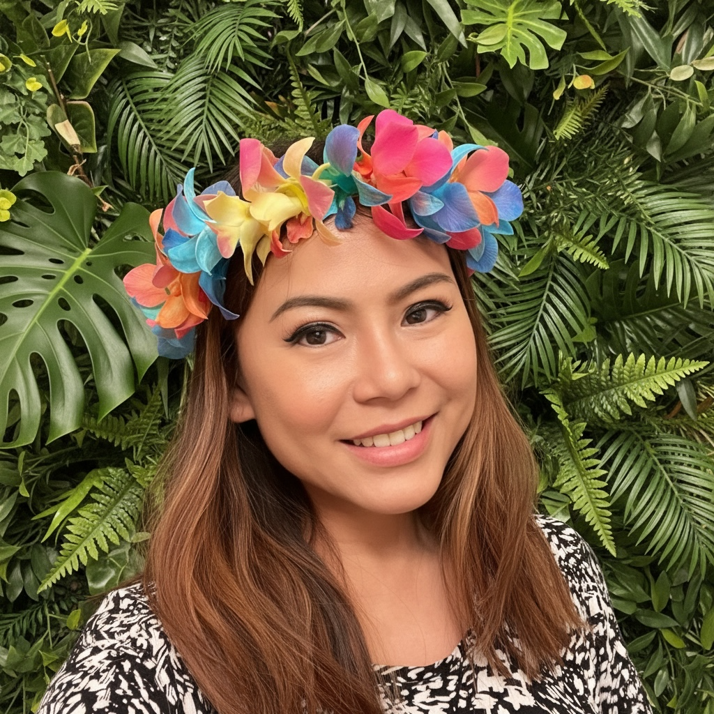 PREBOOK - LOLLIPOP Multi-Color S-LEI ( SINGLE LEI ) Dendrobium Orchid Fresh Cut Flowers