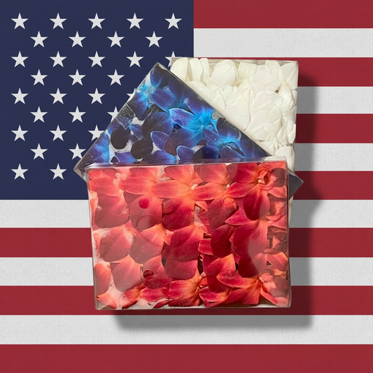 EVENT - USA 4TH OF JULY 200 Blooms (Red White & Blue) Dendrobium Orchid Fresh Cut Flowers